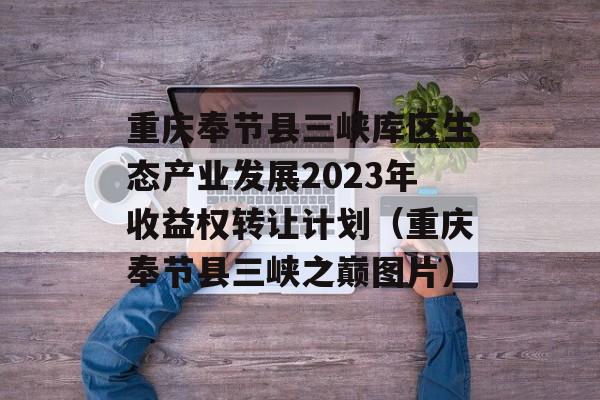 重庆奉节县三峡库区生态产业发展2023年收益权转让计划（重庆奉节县三峡之巅图片）